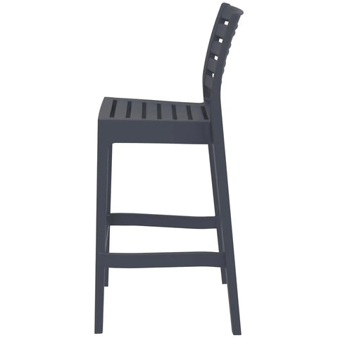 Ares Bar Stool By Siesta In Anthracite, Viewed From Side