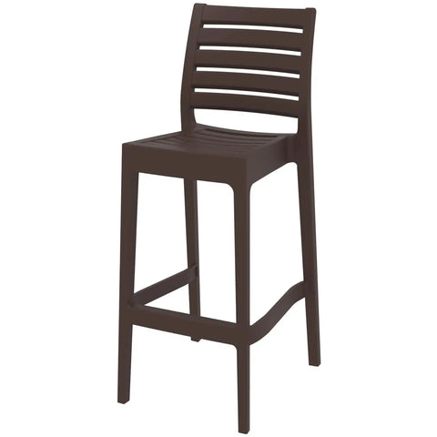 Ares Bar Stool By Siesta In Brown, Viewed From Angle In Front