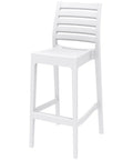 Ares Bar Stool By Siesta In White, Viewed From Angle In Front