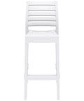 Ares Bar Stool By Siesta In White, Viewed From Front