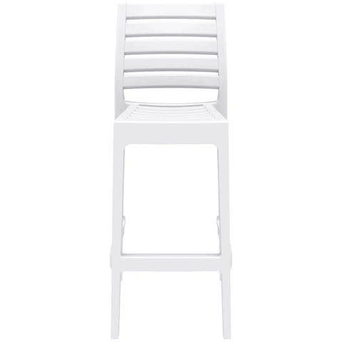 Ares Bar Stool By Siesta In White, Viewed From Front
