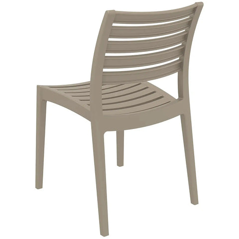 Ares Chair By Siesta In Taupe, Viewed From Behind On Angle
