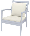 Artemis XL By Siesta With Beige Backrest And Seat Cushion Grey, Viewed From Angle In Front