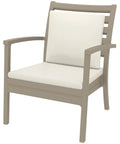 Artemis XL By Siesta With Beige Backrest And Seat Cushion Taupe, Viewed From Angle In Front