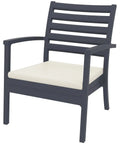 Artemis XL By Siesta With Beige Seat Cushion Anthracite, Viewed From Angle In Front