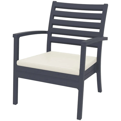 Artemis XL By Siesta With Beige Seat Cushion Anthracite, Viewed From Angle In Front