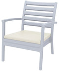 Artemis XL By Siesta With Beige Seat Cushion Grey, Viewed From Angle In Front