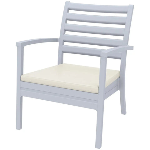 Artemis XL By Siesta With Beige Seat Cushion Grey, Viewed From Angle In Front