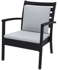 Artemis XL By Siesta With Light Grey Backrest And Seat Cushion Black, Viewed From Angle In Front
