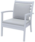 Artemis XL By Siesta With Light Grey Backrest And Seat Cushion Grey, Viewed From Angle In Front