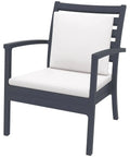 Artemis XL By Siesta With White Backrest And Seat Cushion Anthracite, Viewed From Angle In Front