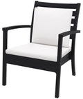 Artemis XL By Siesta With White Backrest And Seat Cushion Black, Viewed From Angle In Front