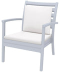 Artemis XL By Siesta With White Backrest And Seat Cushion Grey, Viewed From Angle In Front