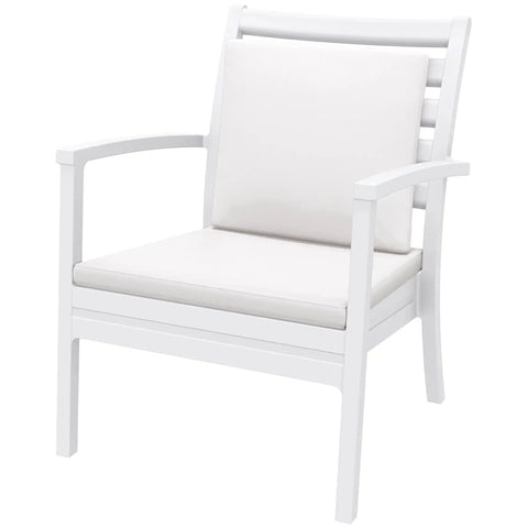 Artemis XL By Siesta With White Backrest And With White Seat Cushion, Viewed From Angle In Front