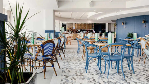 Bentwood Armchair And Jasmine Chairs In Dining At Hotel Pacific