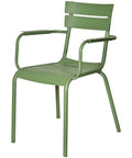 Bordeaux Armchair In Green, Viewed From Angle In Front