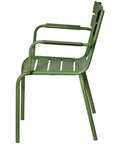 Bordeaux Armchair In Green, Viewed From Side