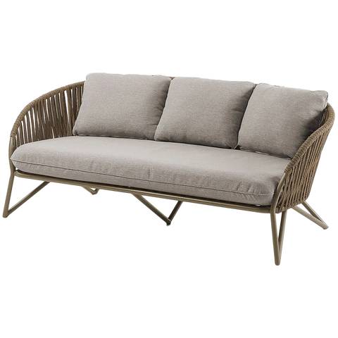 Branzie Lounge 2.5 Seater In Neutral Brown, Viewed From Front Angle