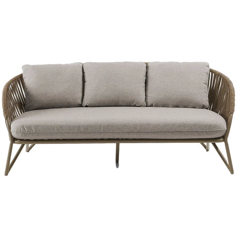 Branzie Lounge 2.5 Seater In Neutral Brown, Viewed From Front