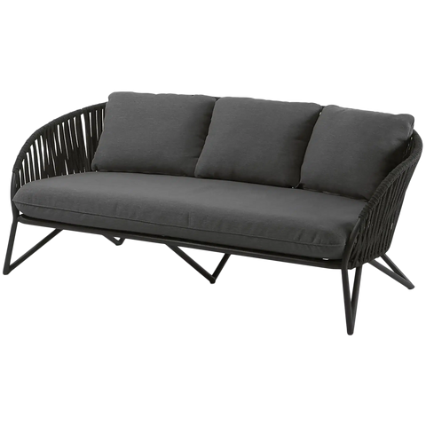 Branzie Lounge 2.5seater In Black, Viewed From Front Angle