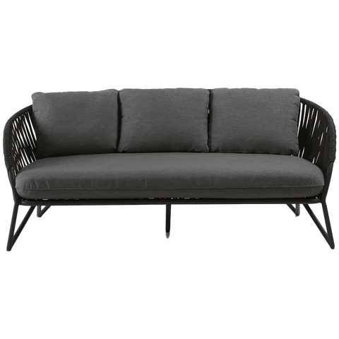 Branzie Lounge 2.5seater In Black, Viewed From Front