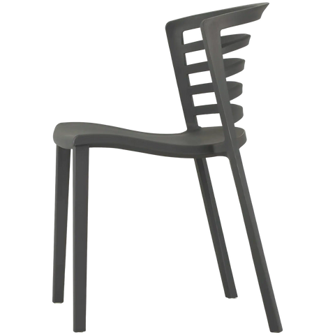 Brighton Outdoor Chair In Anthracite, Viewed From Side