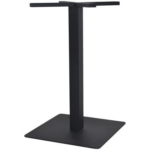 Carlton Square Table Base In Black, Viewed From Angle In Front