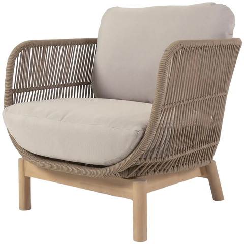 Catalina Lounge Single Seater In Natural Beige, Viewed From Front Angle