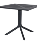 Clip X Table In Anthracite, Viewed From Angle In Front