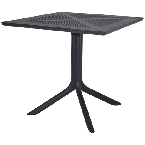 Clip X Table In Anthracite, Viewed From Angle In Front