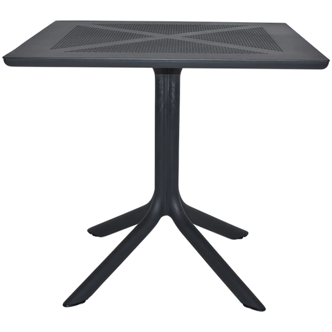 Clip X Table In Anthracite, Viewed From Front