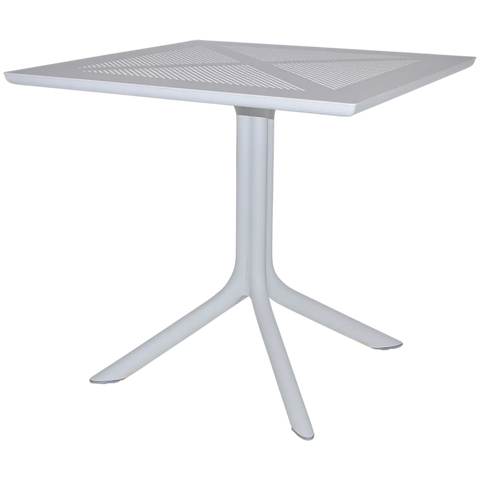 Clip X Table In White, Viewed From Angle In Front