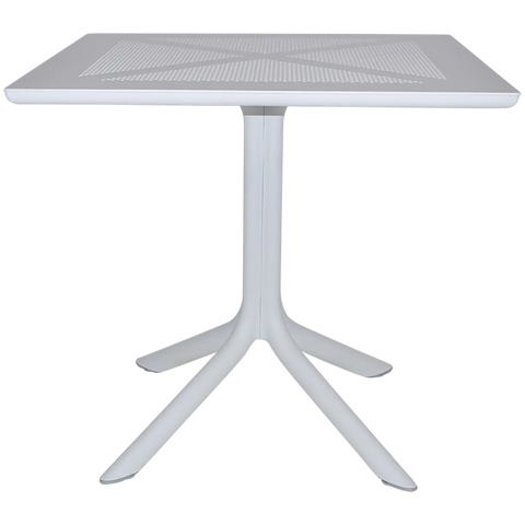Clip X Table In White, Viewed From Front