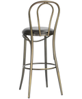 Coleman Bistro Barstool With Back In Distressed Copper, Viewed From Back Angle