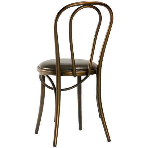 Coleman Bistro Bentwood Chair Made From Metal Finished In Distressed Copper, Viewed From Behind