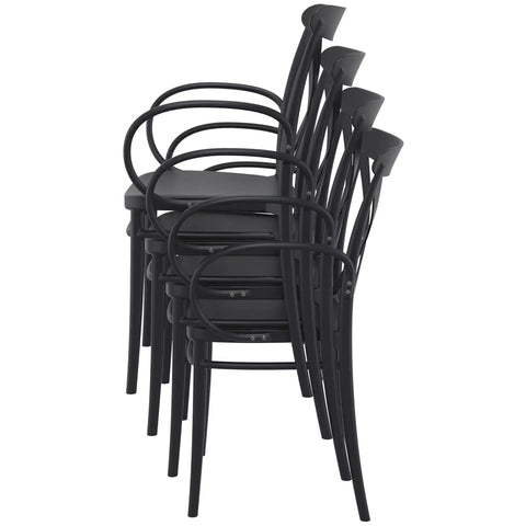 Cross Armchair By Siesta In Black Stacked