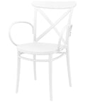 Cross Armchair By Siesta In White, Viewed From Angle In Front