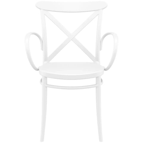 Cross Armchair By Siesta In White, Viewed From Front