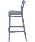 Cross Bar Stool By Siesta In Anthracite, Viewed From Side
