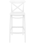Cross Bar Stool By Siesta In White, Viewed From Front