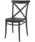 Cross Chair By Siesta In Black, Viewed From Angle In Front