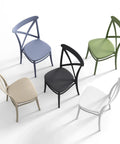 Cross Chair By Siesta In Black White Taupe Olive Green And Anthracite