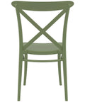 Cross Chair By Siesta In Olive Green, Viewed From Behind