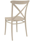 Cross Chair By Siesta In Taupe, Viewed From Behind On Angle