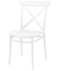 Cross Chair By Siesta In White, Viewed From Angle In Front