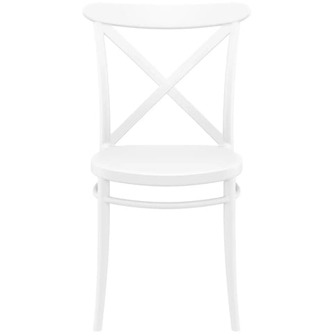 Cross Chair By Siesta In White, Viewed From Front