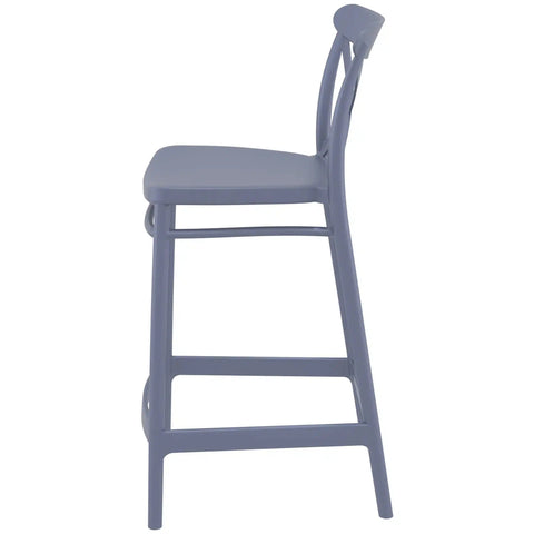 Cross Counter Stool By Siesta In Anthracite, Viewed From Side