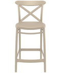 Cross Counter Stool By Siesta In Taupe, Viewed From Front