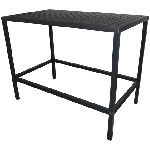 Cube By Nardi Bar Table 140x80 In Anthracite, Viewed From Angle In Front