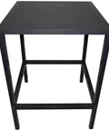 Cube By Nardi Bar Table 80x80 In Anthracite, Viewed Closer From Front